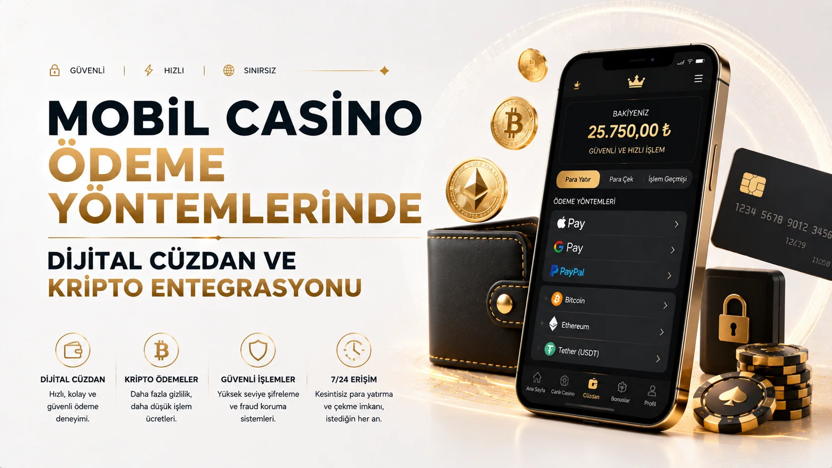 Mobil Casino Ödeme Yöntemlerinde Dijital Cüzdan ve Kripto Entegrasyonu